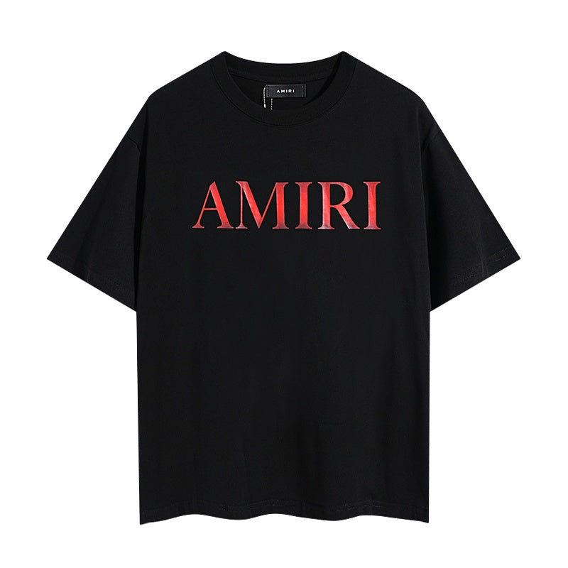 Amiri T Shirts Red text