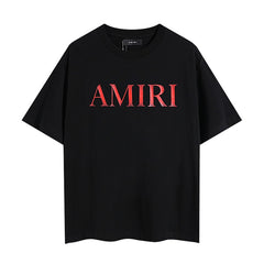 Amiri T Shirts Red text