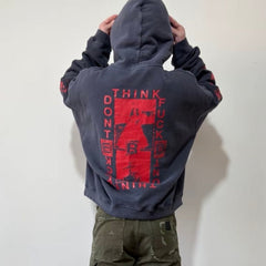 Unisex Vintage Hoodie Shackled Red Lips Limited Edition Hoodie ¨C Custom-made, heavyweight, and true to the original [Navy Blue]