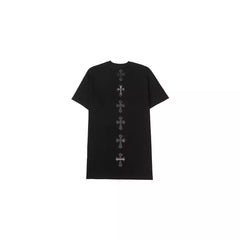 CHH Heart T Shirts Croix Cross Print Short Sleeve T-Shirt
