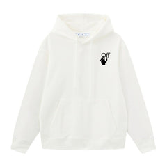 OW gradual change arrow print pattern pullover hooded sweater