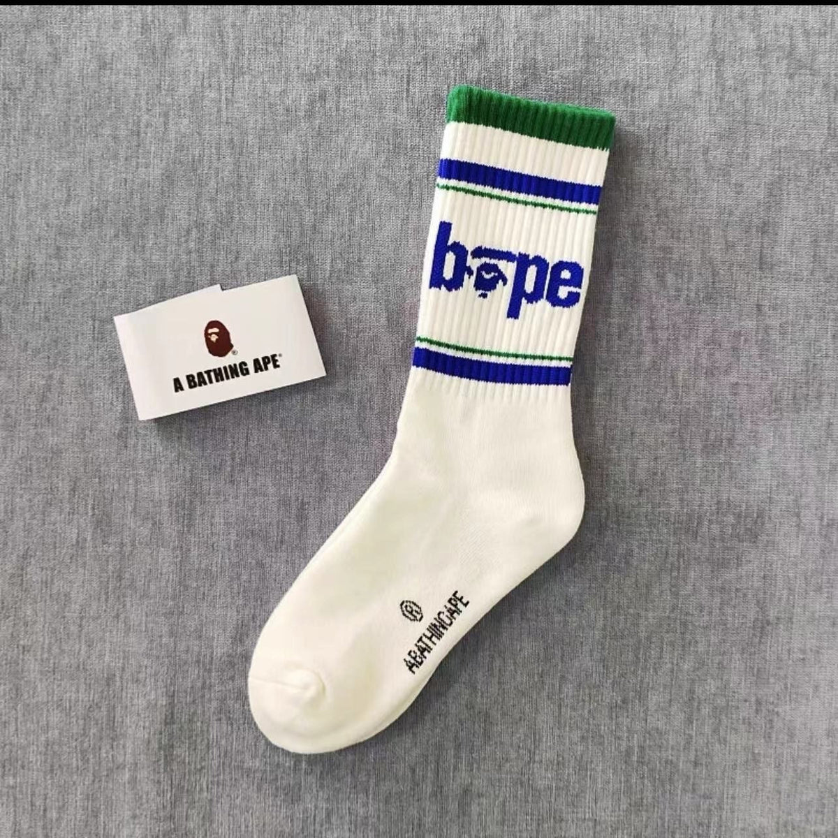 Bathing Ape Bape Socks ape head socks men and women medium tube towel bottom outdoor actual combat elite training sports basketball socks