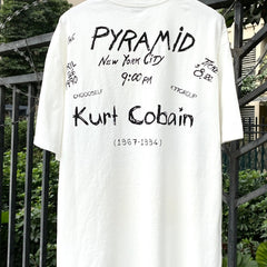 Unisex Vintage T Shirts Kurt Cobain Direct-to-Garment (DTG) Print C High-Street Vintage Style, Heavyweight Fabric, Distressed Washed Finish