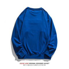 Men Pullover Hoodie Spring Sweater Spring and Autumn Loose Couple Blue