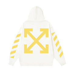 OW Angel Caravaggio diagonal striped arrow print hooded sweater