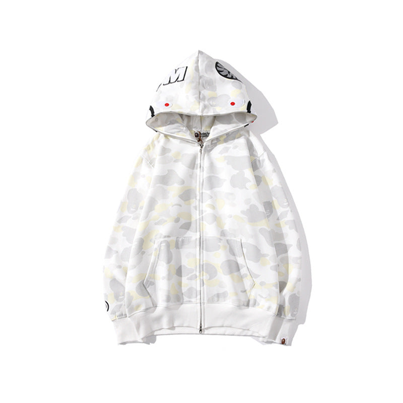 Bathing Ape Bape Hoodie camouflage luminous sweater men's autumn and winter cardigan