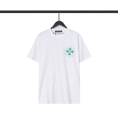 CHH  Heart T Shirts Cross Casual Loose Cotton Crew Neck T-Shirt