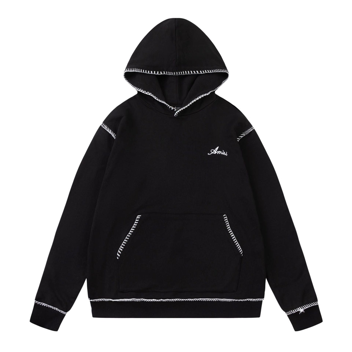 Amiri Hoodie autumn and winter new AMI embroidered line letter pattern hooded sweater