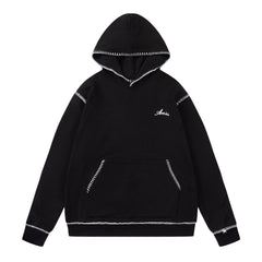 Amiri Hoodie autumn and winter new AMI embroidered line letter pattern hooded sweater