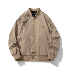 Mens Vintage Jackets Flight Suit Printed Logo Jacket