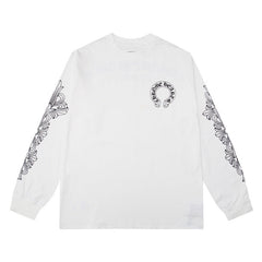 CHH  Heart Long Sleeve Shirt Unisex Fashion Loose Long Sleeve Shirt