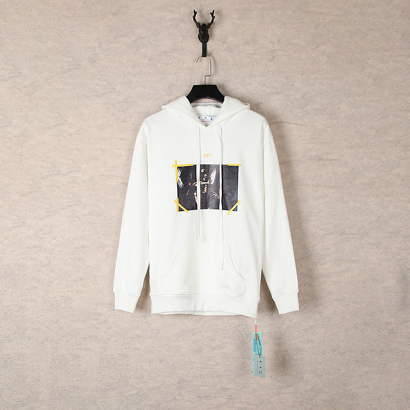 Off White hoodie angel wing pattern arrow hooded sweater