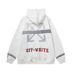 Off White hoodie Alphabet Arrow Pattern Fleece Hood