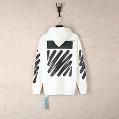 OW Wave Arrow Printed Hooded Sweater