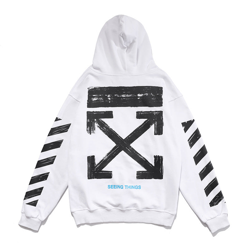 Off White hoodie empty arrow pattern pullover