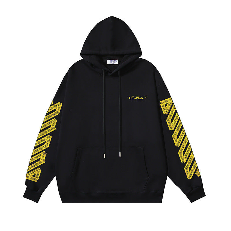 OW Tape Measure Arrow Measure Tape Printed Hooded Sweater