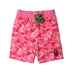 Bathing ape Bape Shorts Flame Blue Camo Shark Straight Beach Pants