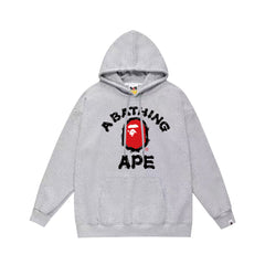 Bathing Ape Bape Hoodie Autumn/Winter Letter Print Loose Hoodie Pullover Ape Sweater