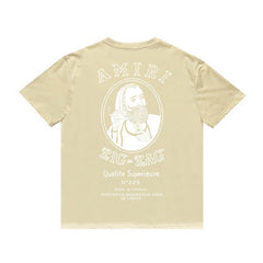 Amiri T Shirt Printed Casual Hip Hop round Neck Short Sleeve T-shirt