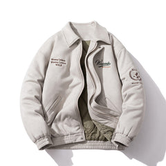 Mens Vintage Jackets Lapel Baseball Jacket Ruffian Padded Jacket