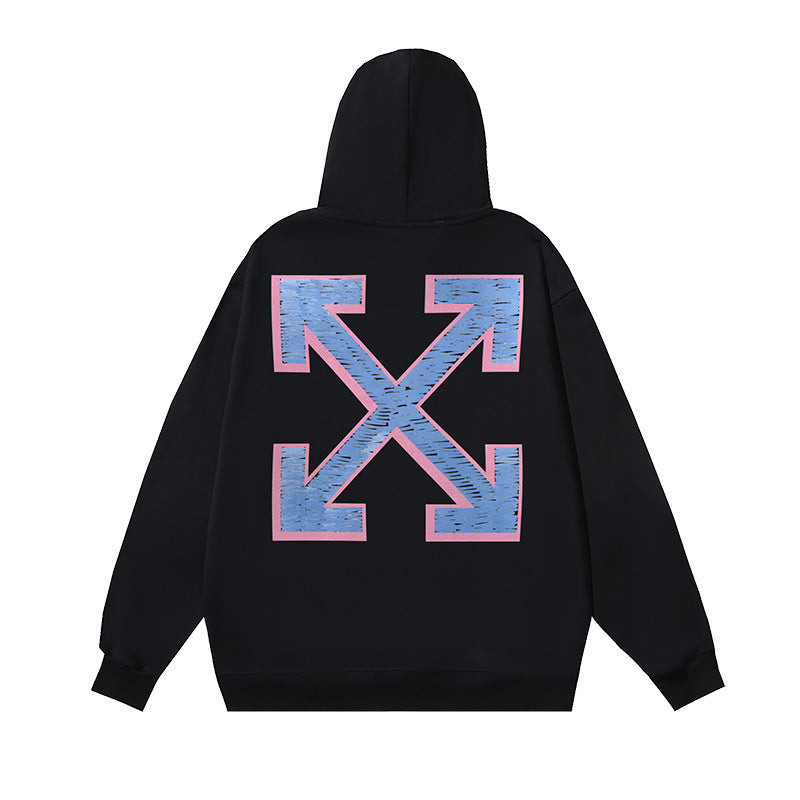 Off White hoodie painting alphabet arrow print
