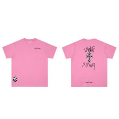 CHH  Heart T Shirts Graffiti Cross Sanskrit Short Sleeve T-Shirt