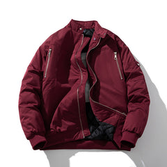 Men Vintage Jackets Autumn and Winter Padded Cotton Thickened Semi-turtleneck Jacket Cotton Jacket