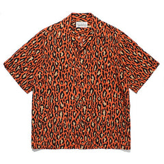 GUILTYPARTIES TIGER Shirts 23AW autumn and winter leopard print Hawaiian rayon short-sleeved shirt