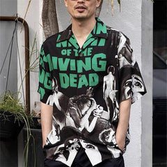 GUILTYPARTIES TIGER Shirts Movie Night of the Living Dead Hawaiian Shirt Men