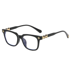 Chrome Hearts glasses cross plain mirror retro literary lens