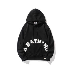 Bathing Ape Bape Hoodie Man Alphabet Print Solid Color Shark