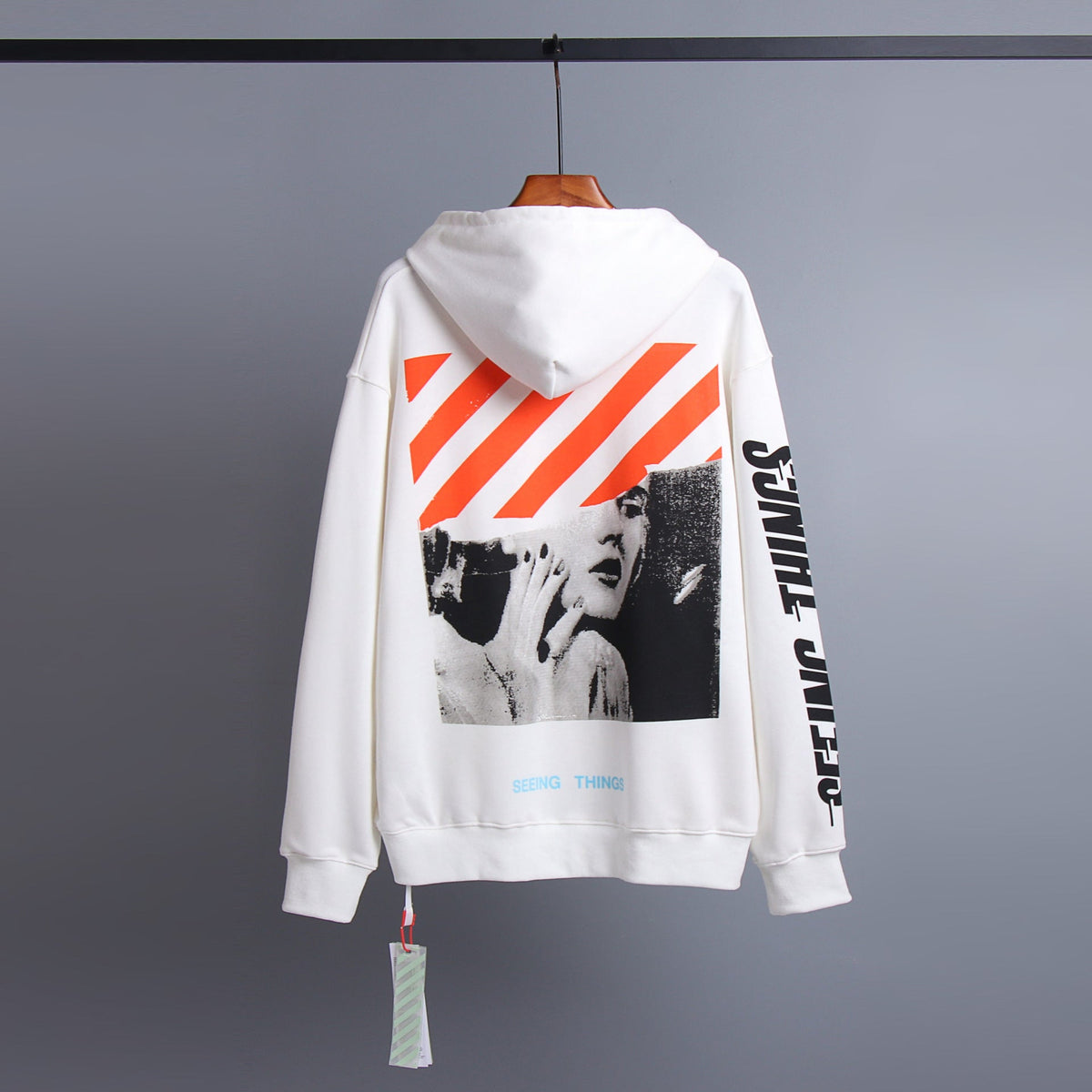 Off White hoodie 梦露图案印花套头连帽