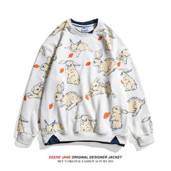 Men Pullover Hoodie Sweater Men's Spring Loose Trendy All-Match Couple