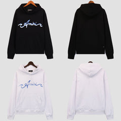 Amiri Hoodie gradual change letter pattern pullover hooded sweater men and women
