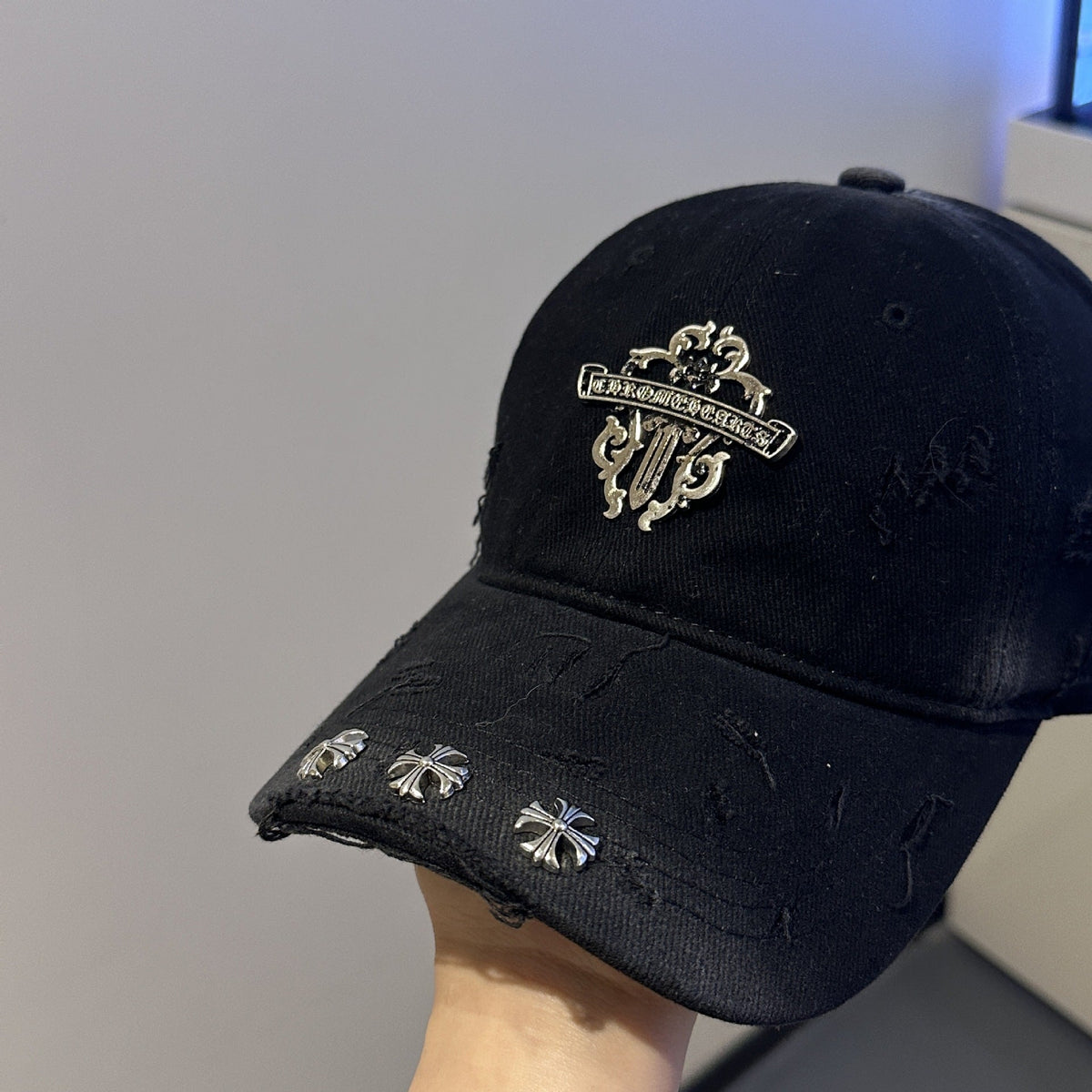Chh Chrome Heart Hat Cross Baseball Cap Shade