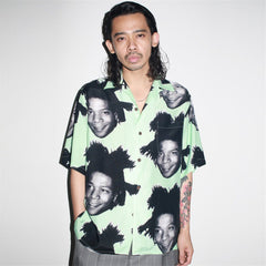 GUILTYPARTIES TIGER Shirts 23ss BASQUIAT Basquiat avatar Hawaiian short-sleeved shirt