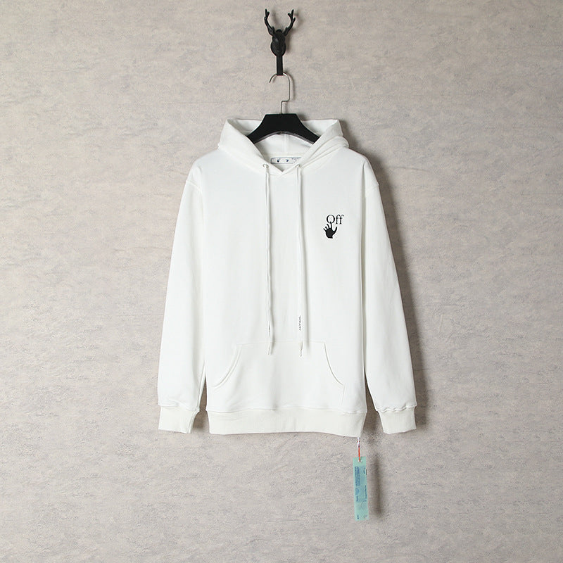 Off White hoodie Color gradual change Arrow pattern Pullover Hood