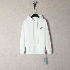 Off White hoodie Color gradual change Arrow pattern Pullover Hood