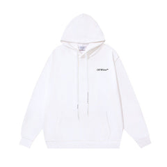 OW retro arrow print hooded sweater