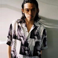 GUILTYPARTIES TIGER Shirts 23ss Reggae Music Godfather Portrait Printed Hawaiian Short Sleeve Shirt Men