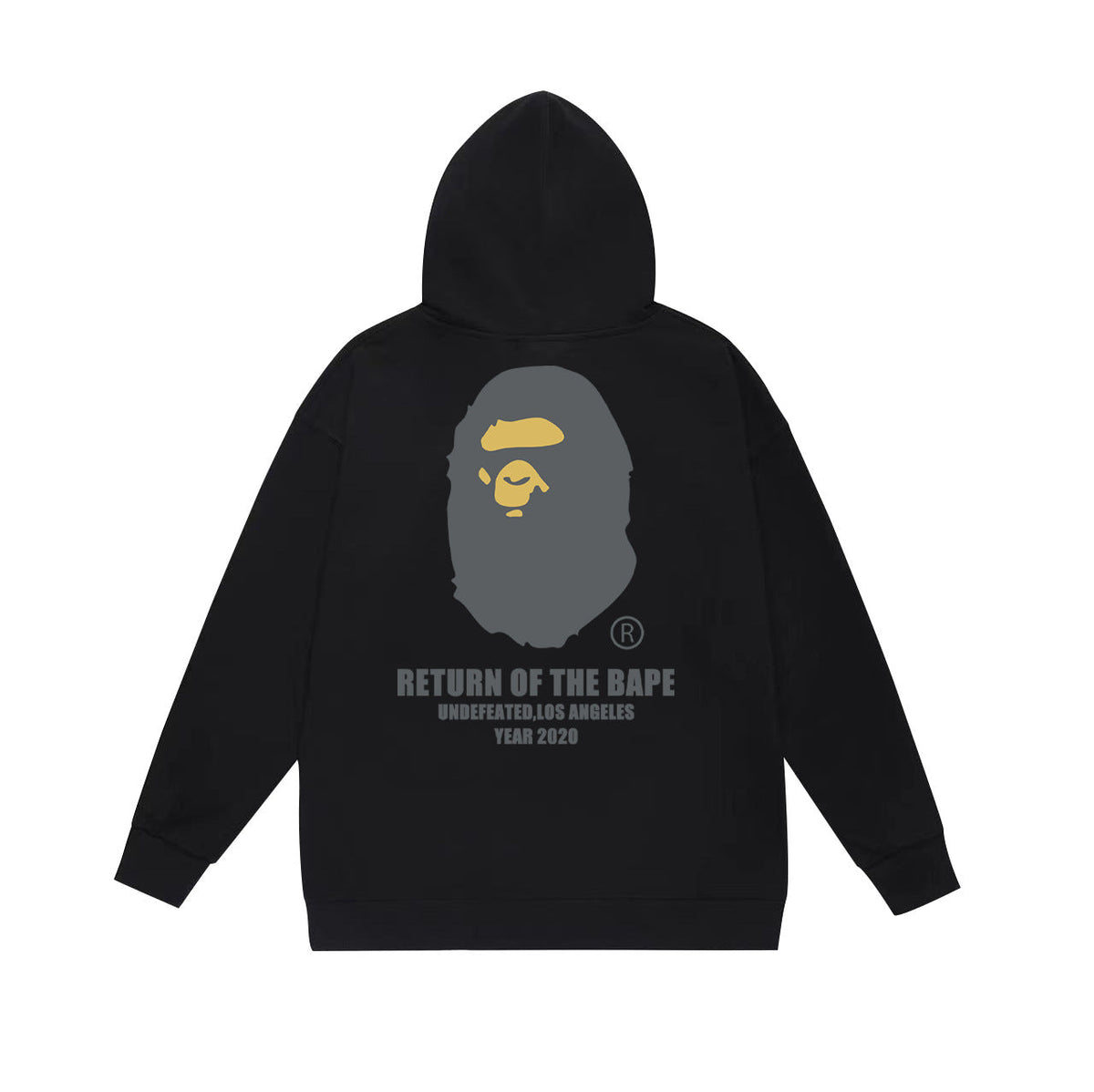 Bathing Ape Bape Hoodie Autumn/Winter Letter Print Loose Hoodie Pullover Ape Sweater