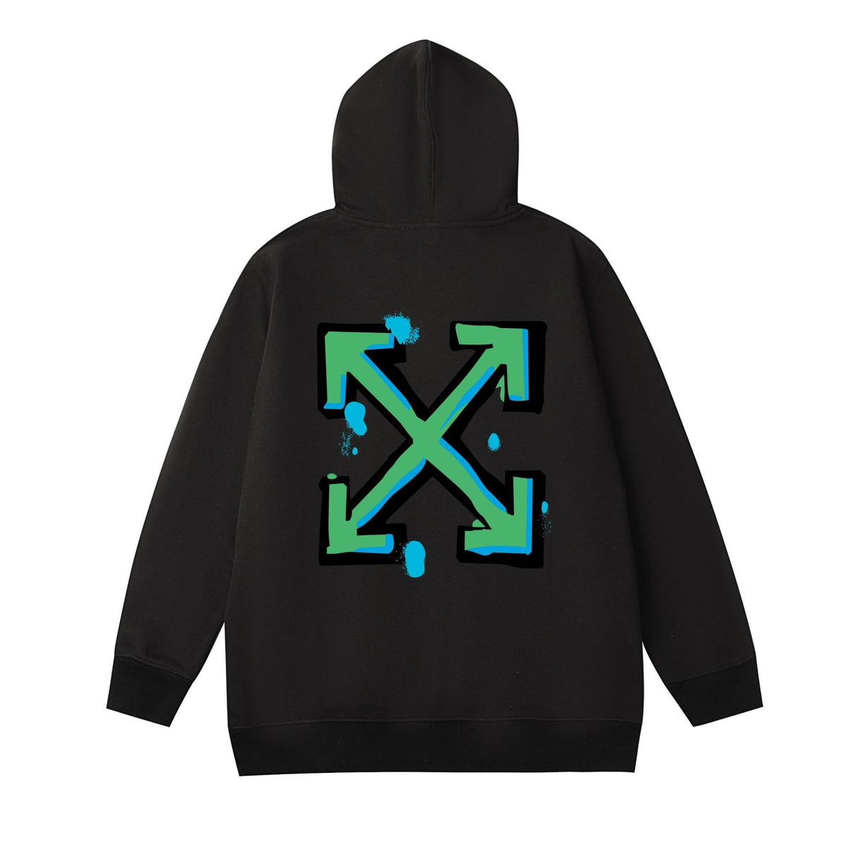 OW graffiti gradual change arrow pullover hooded sweater
