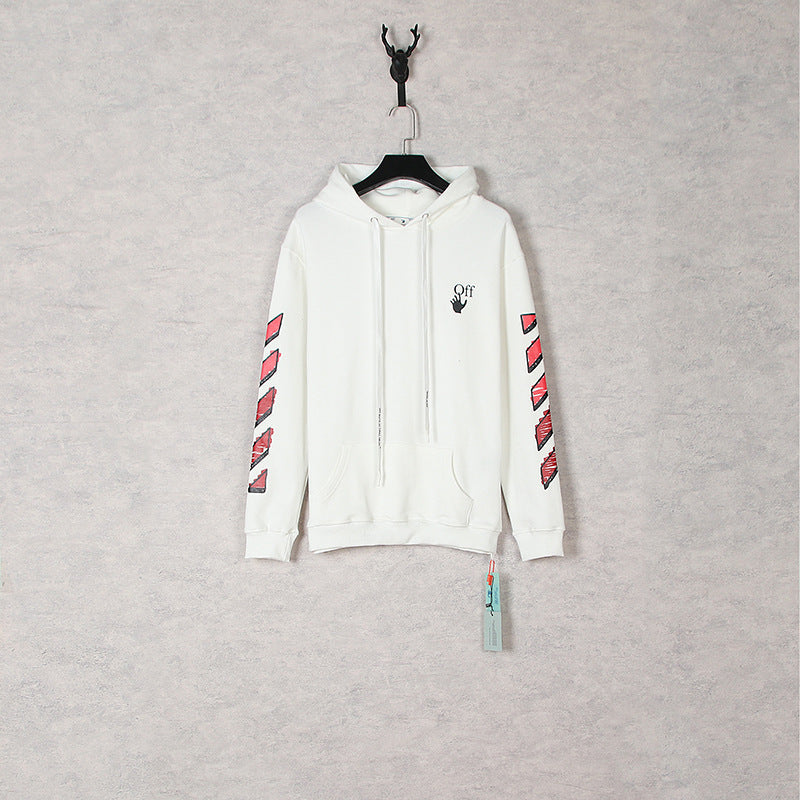 Off White hoodie gradual change arrow pattern hooded sweater men and women the same piece wholesale