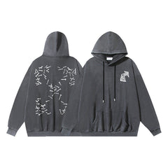 OW nail arrow pattern washing water do old hooded sweater