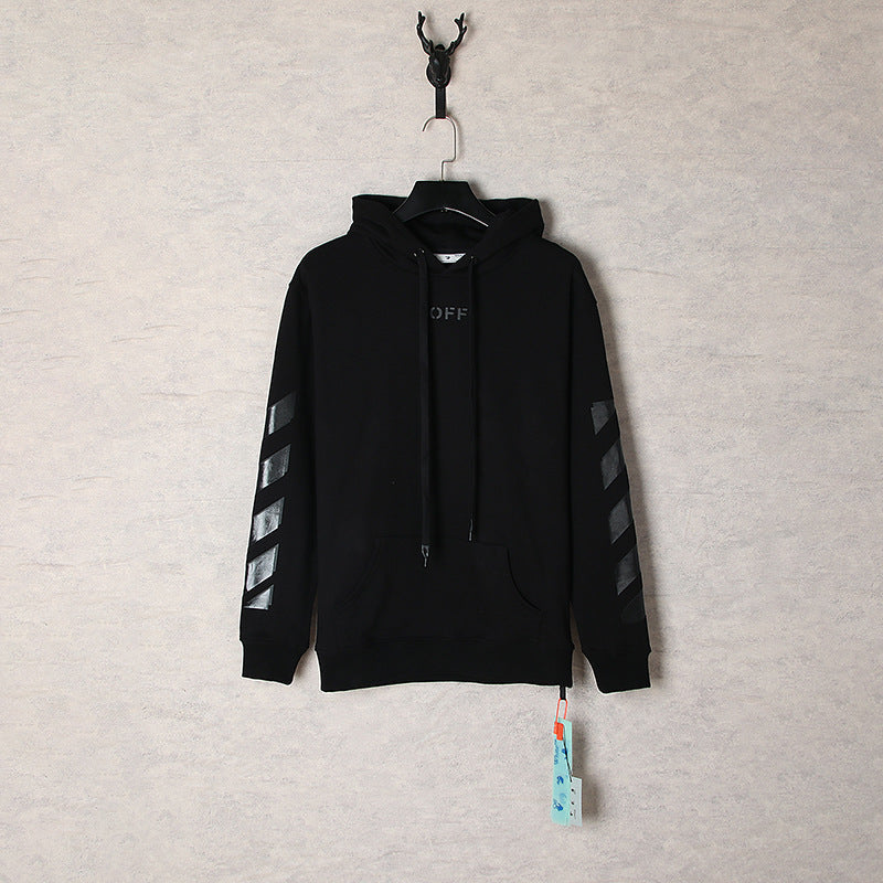 Off White hoodie Ink Arrow Pattern Sleeve Hood