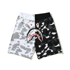 Bathing ape Bape Shorts Yin Yang luminous shark five-point pants straight beach pants