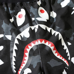 Bathing ape Bape Shorts camouflage luminous shark terry straight beach pants