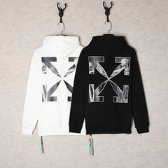 Off White hoodie oil painting series arrow hooded