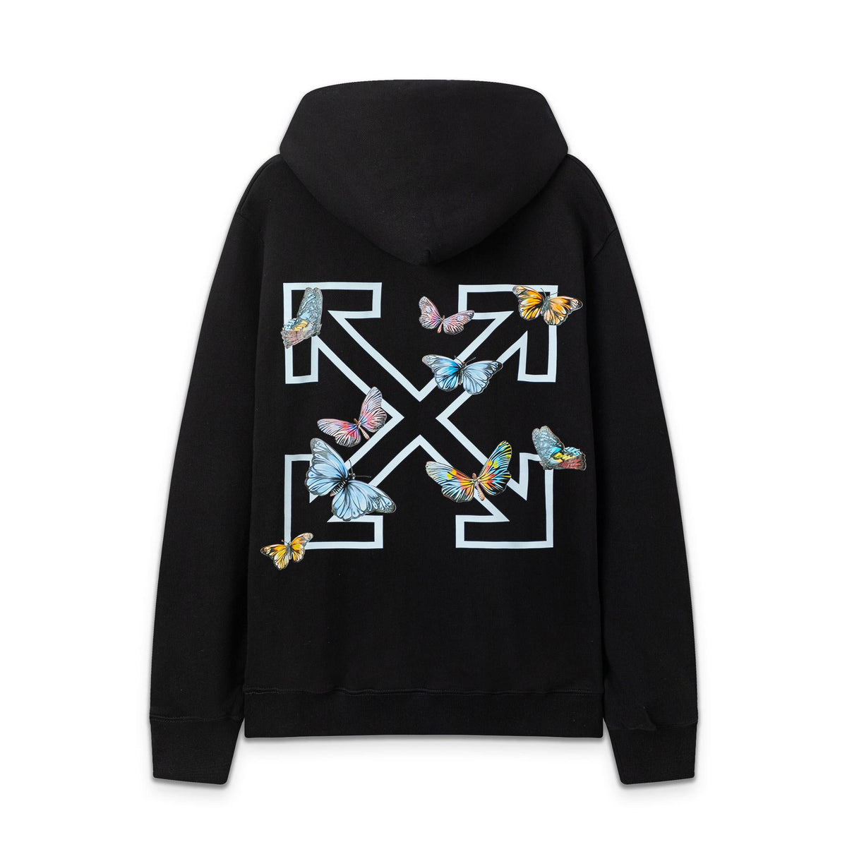 Off White hoodie Butterfly Alphabet Arrow Pattern Pullover Hood
