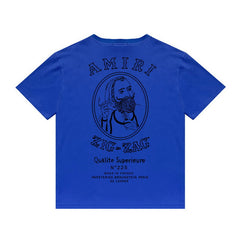 Amiri T Shirt Printed Casual Hip Hop round Neck Short Sleeve T-shirt